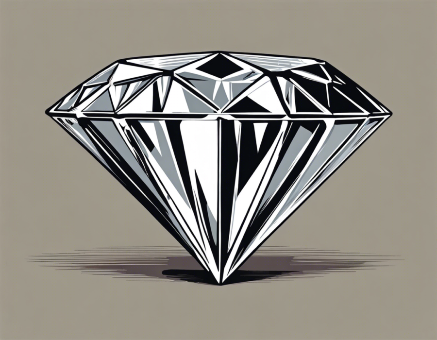 Desenho de um diamante valioso