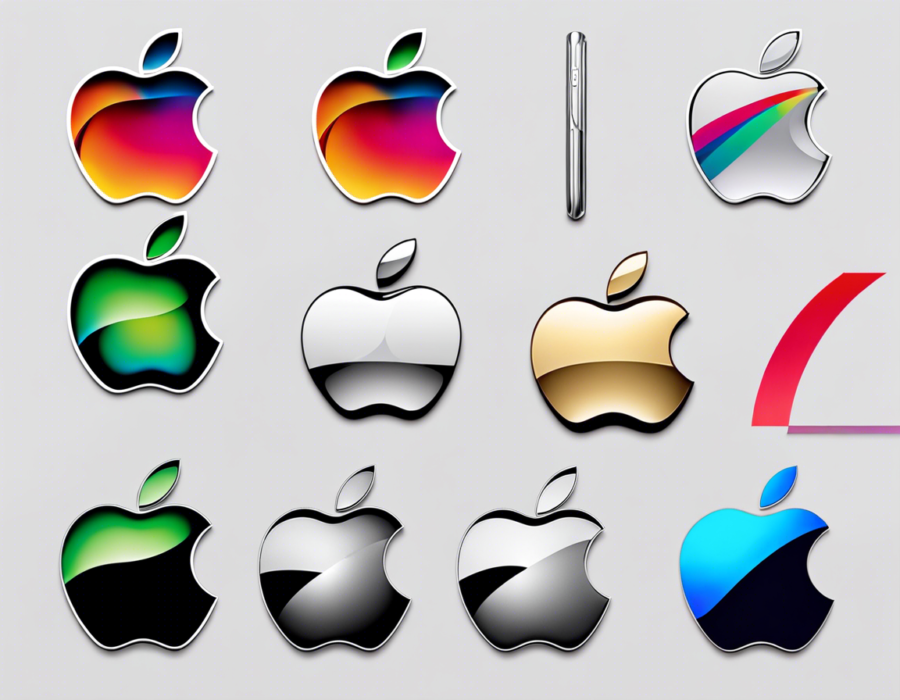 Logos que representam a marca da Apple